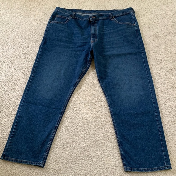 ✋Like New Wrangler Denim Relaxed Fit Jeans with Flex 42 x 29 Like New - Picture 4 of 7